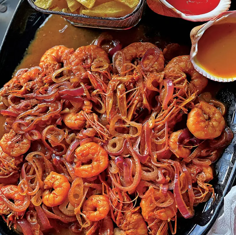 Onions Prawns